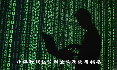 小狐狸钱包公钥查询及使用指南